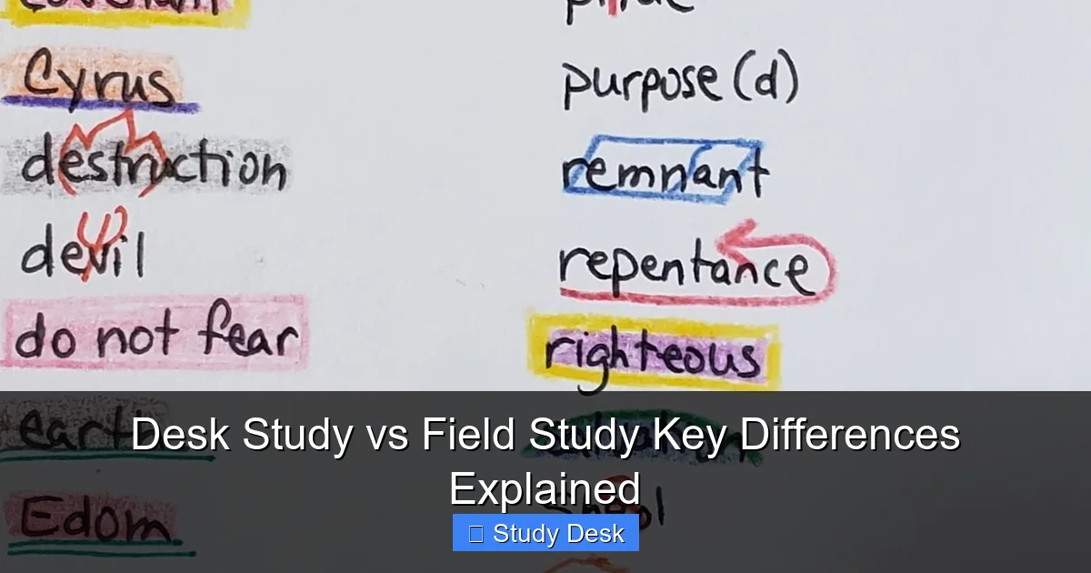 Desk Study vs Field Study Key Differences Explained