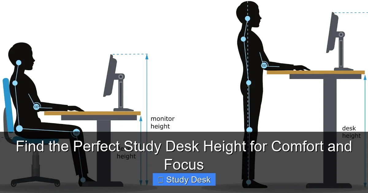 Find the Perfect Study Desk Height for Comfort and Focus