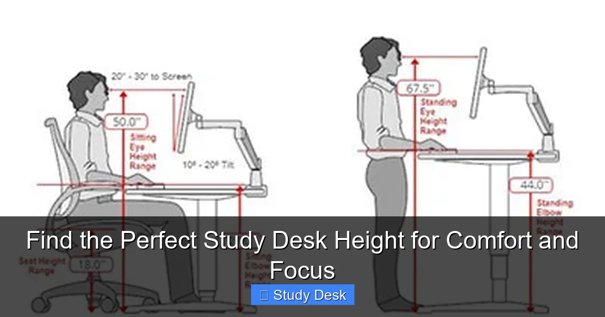 Find the Perfect Study Desk Height for Comfort and Focus