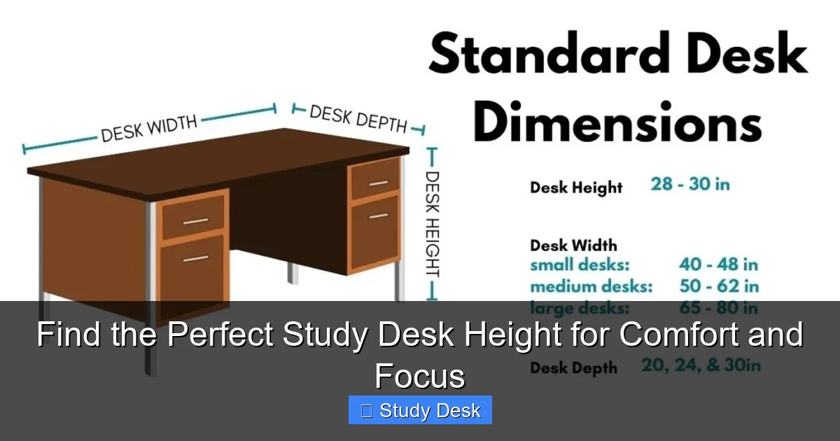 Find the Perfect Study Desk Height for Comfort and Focus