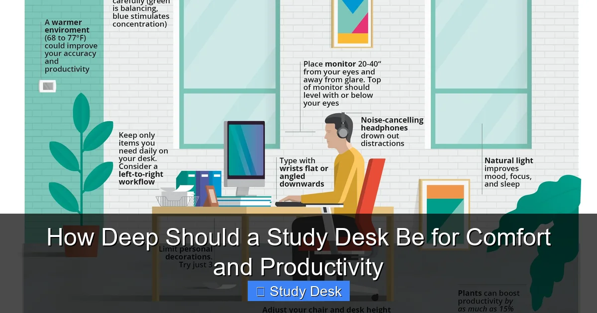 How Deep Should a Study Desk Be for Comfort and Productivity