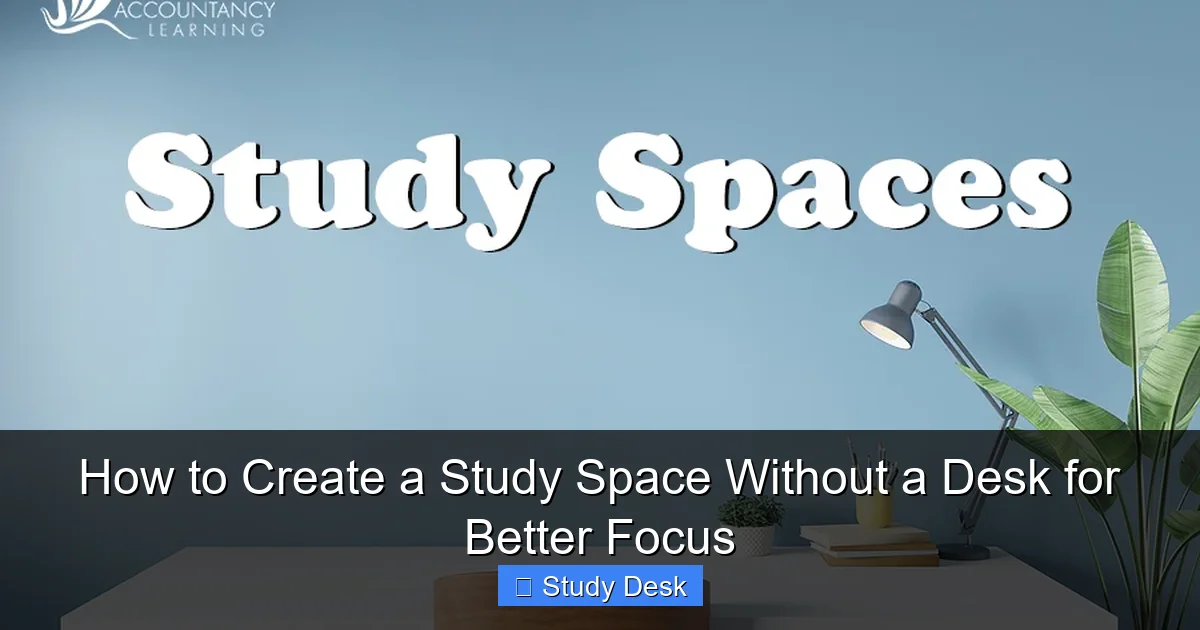 How to Create a Study Space Without a Desk for Better Focus