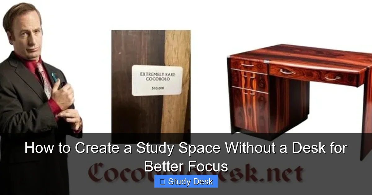 How to Create a Study Space Without a Desk for Better Focus