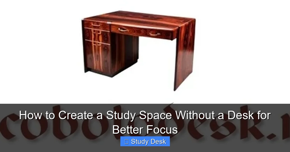 How to Create a Study Space Without a Desk for Better Focus