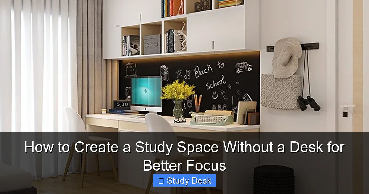 How to Create a Study Space Without a Desk for Better Focus
