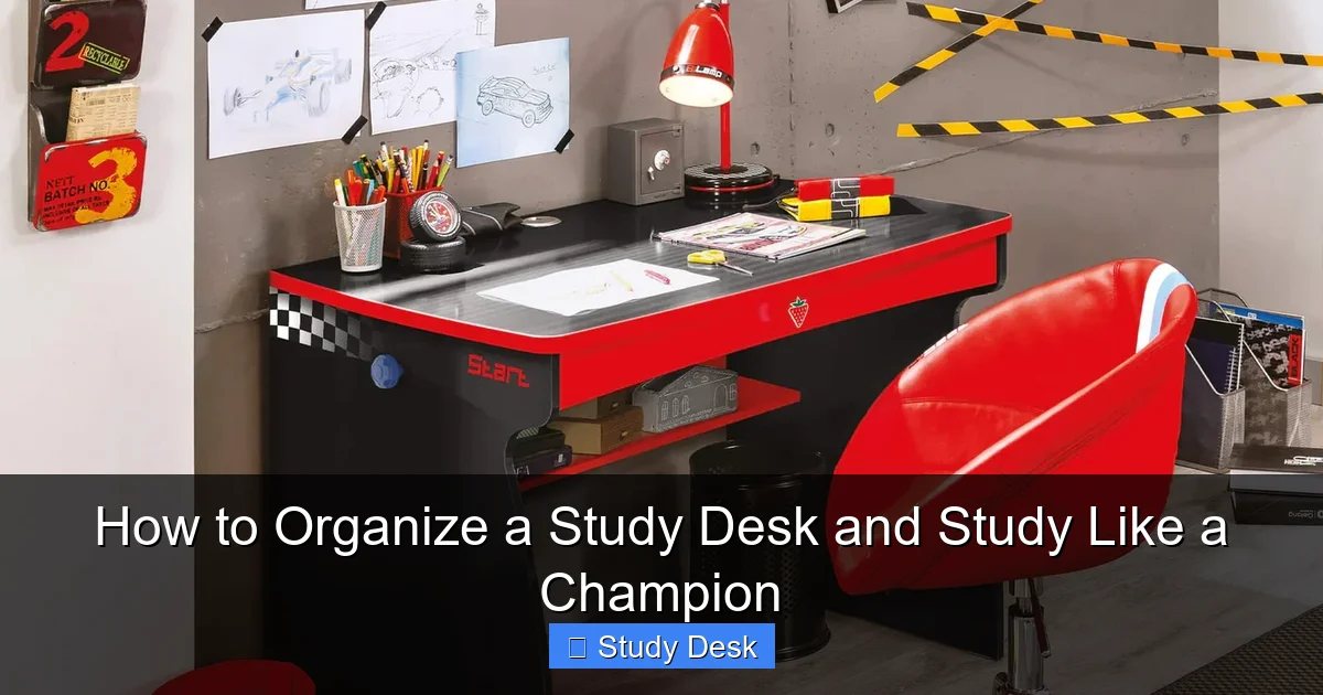 How to Organize a Study Desk and Study Like a Champion