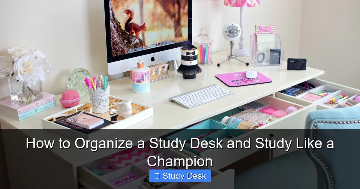 How to Organize a Study Desk and Study Like a Champion