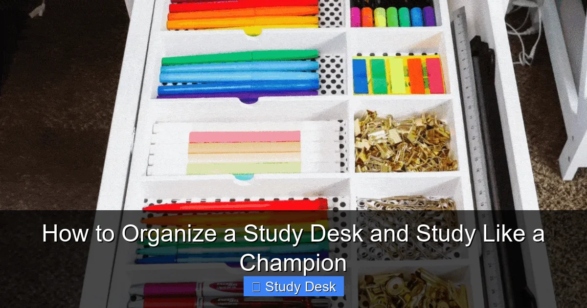 How to Organize a Study Desk and Study Like a Champion