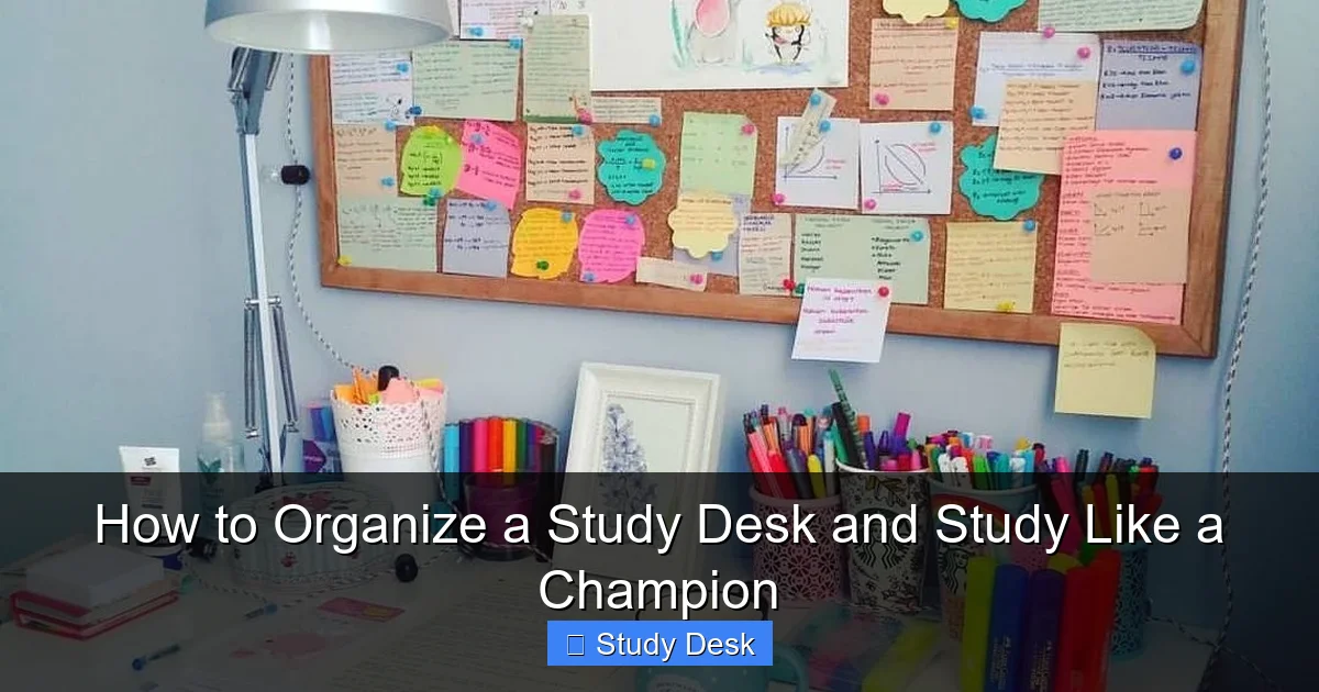 How to Organize a Study Desk and Study Like a Champion