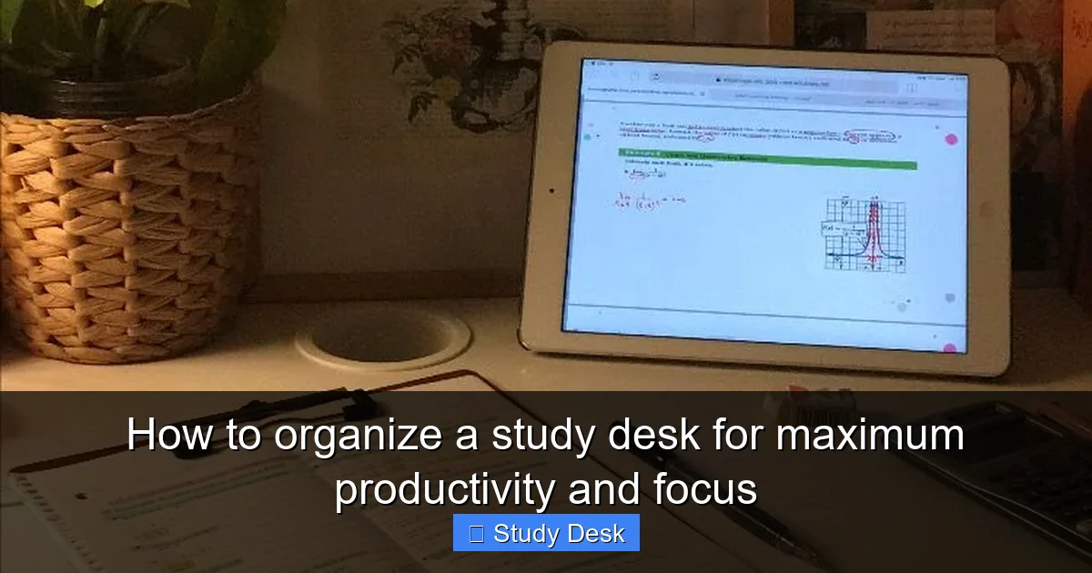 How to organize a study desk for maximum productivity and focus