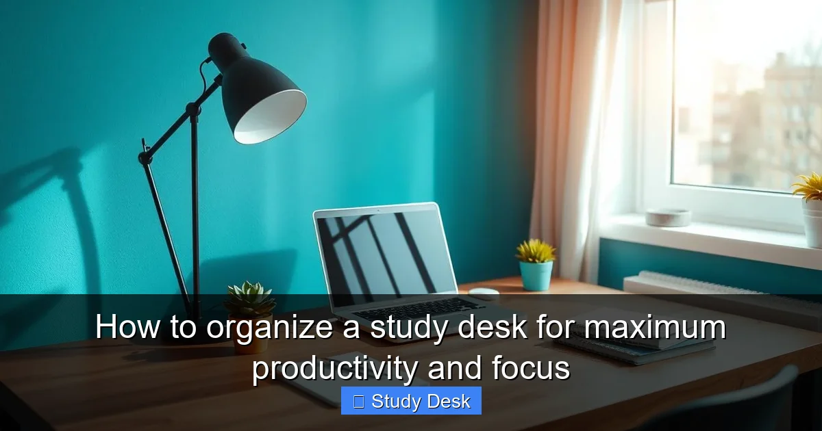 How to organize a study desk for maximum productivity and focus