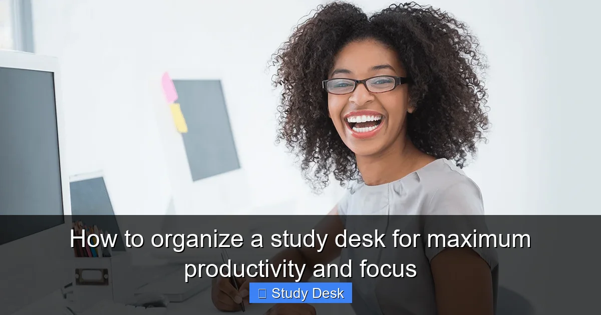 How to organize a study desk for maximum productivity and focus