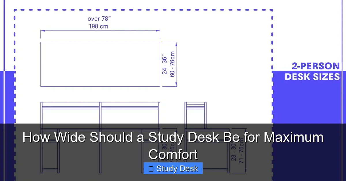 How Wide Should a Study Desk Be for Maximum Comfort
