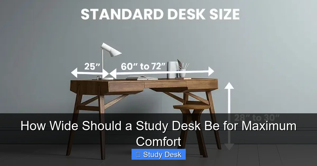 How Wide Should a Study Desk Be for Maximum Comfort