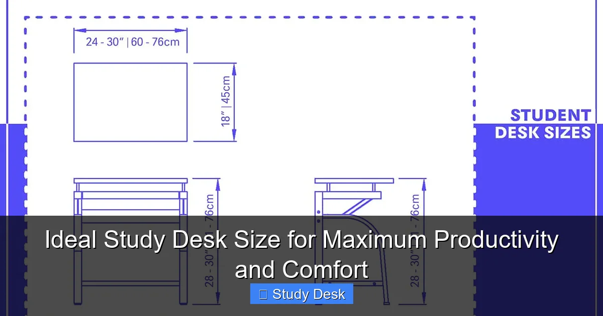 Ideal Study Desk Size for Maximum Productivity and Comfort