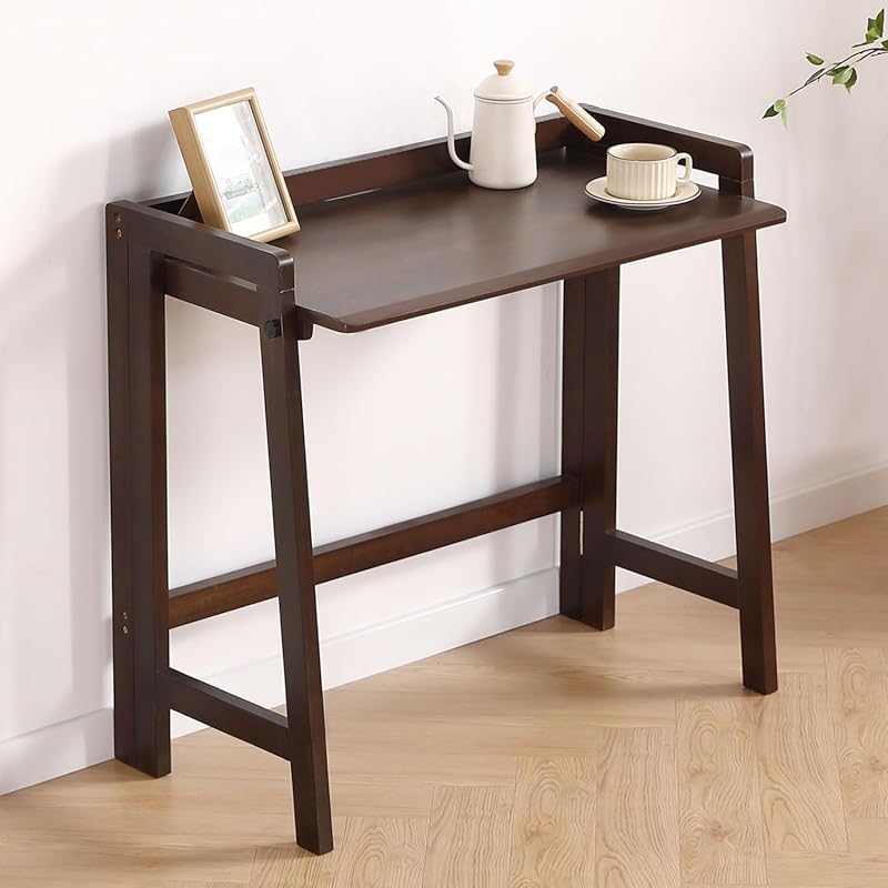 Solid Wood Foldable Mid Century Writing Desk Small 31.5 Inch Computer 