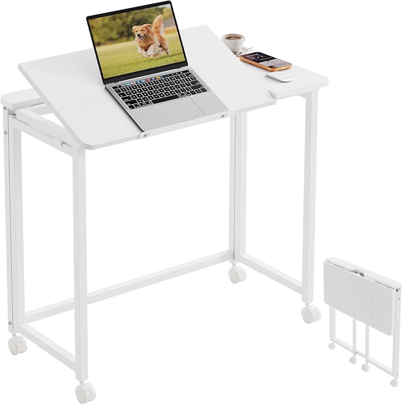 GreenForest Folding Desk Adjustable Tilting 0 to 90 Degrees 31.5 Inch 