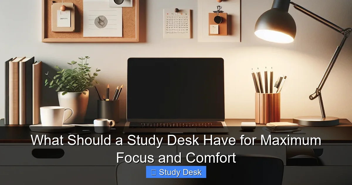 What Should a Study Desk Have for Maximum Focus and Comfort