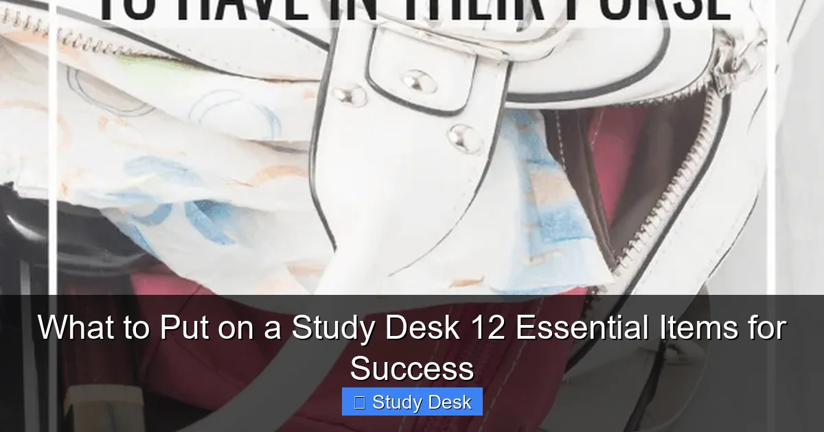 What to Put on a Study Desk 12 Essential Items for Success
