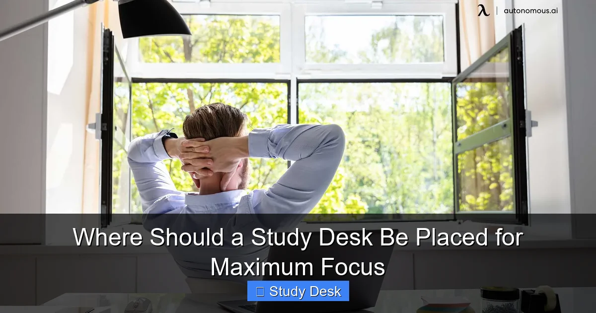 Where Should a Study Desk Be Placed for Maximum Focus