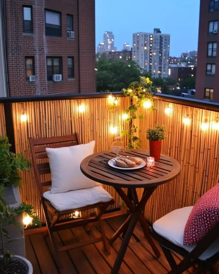 Bamboo Privacy Screen Balcony