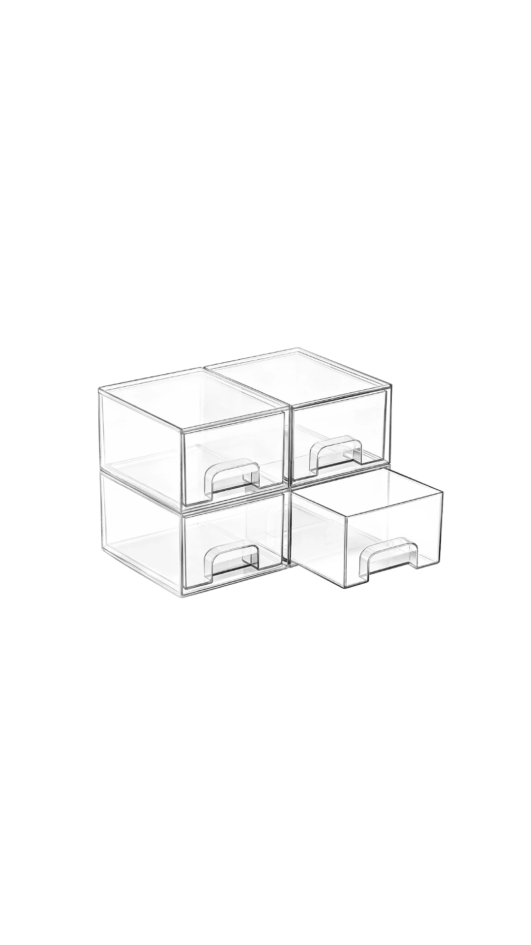 Clear stackable storage bins pantry kitchen organizer see through
