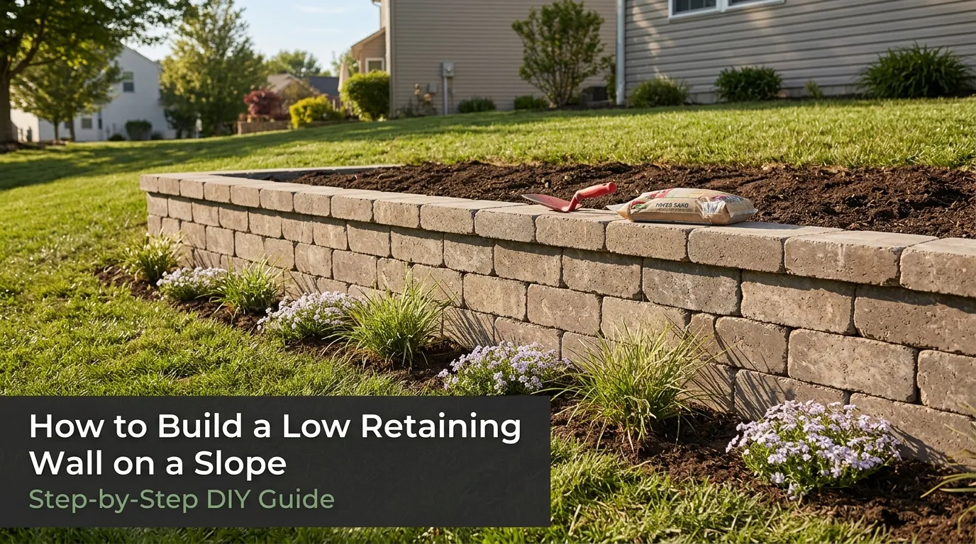 How to Build a Low Retaining Wall on a Slope (Step-by-Step DIY Guide That Actually Lasts)