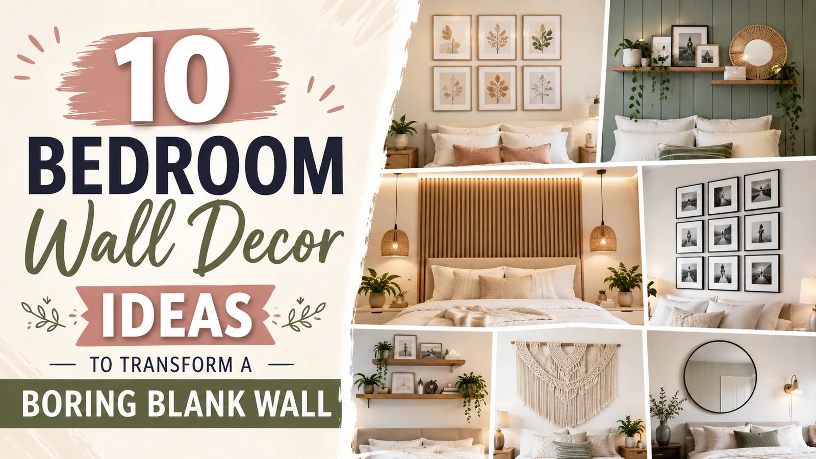 10 Bedroom Wall Decor Ideas to Transform a Boring Blank Wall