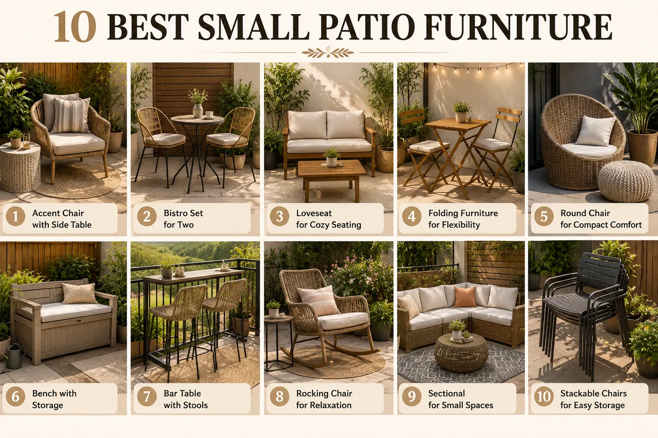 10 Best Small Patio Furniture Pieces (With Exact Sizes That Fit)
