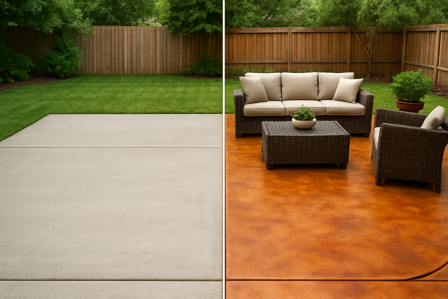 18 Concrete Slab Patio Makeover Ideas That Need Zero Demolition