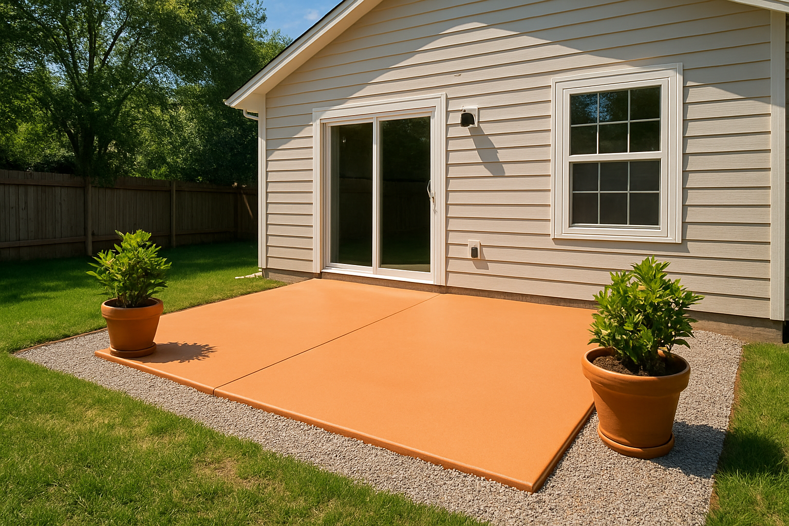 How to Makeover a Concrete Slab Patio for Under $200
