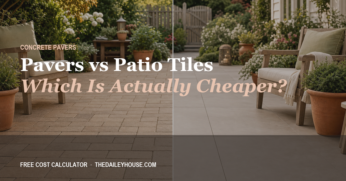 Concrete Pavers vs Patio Tiles: Which Is Cheaper for a Patio Makeover?