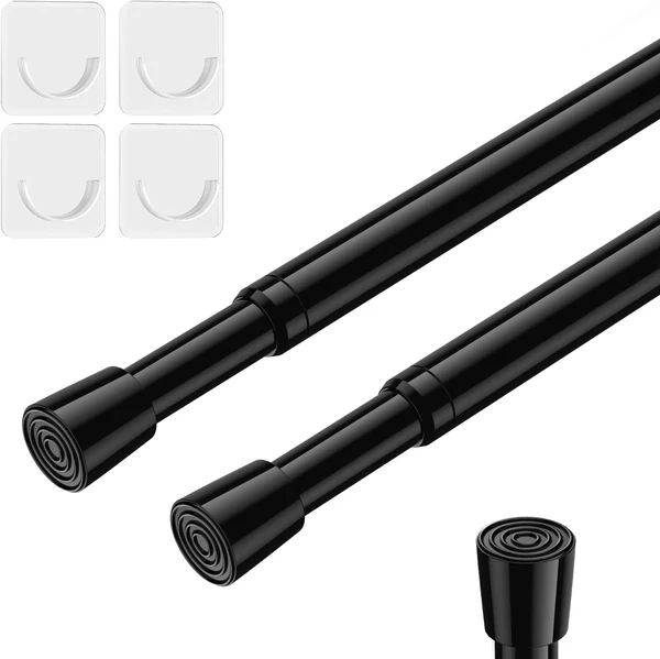 AIZESI Heavy-Duty Spring Tension Curtain Rod
