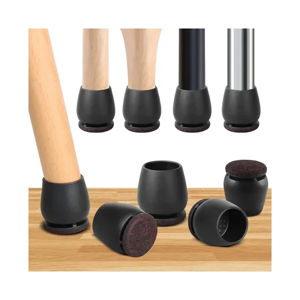Aneaseit Upgraded Silicone Furniture Leg Cups with Felt Base for Couch Feet