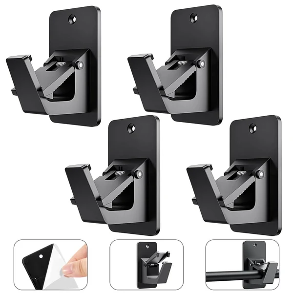Heavy-Duty Self-Adhesive Curtain Rod Brackets 20 Lb