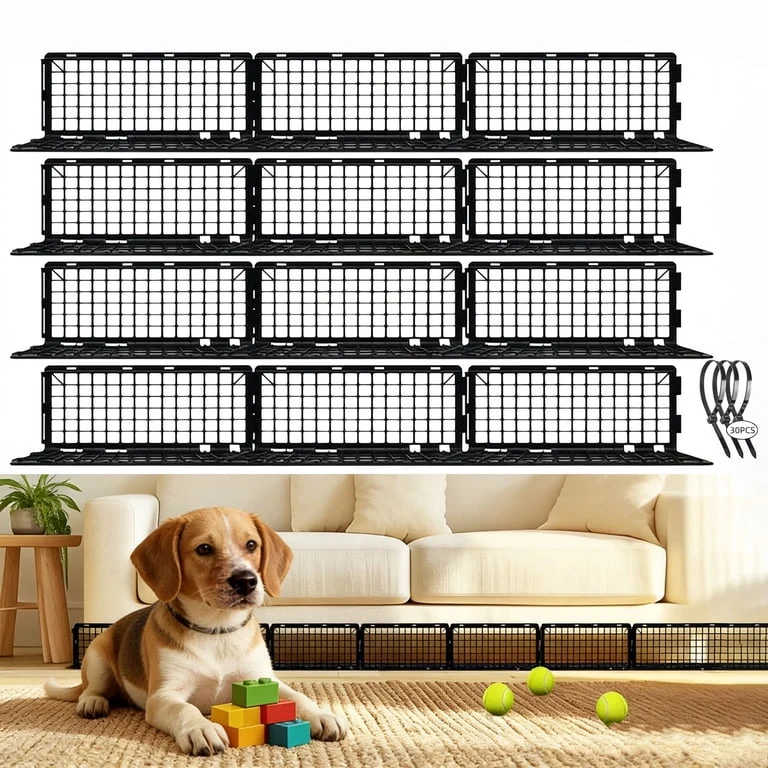 Adjustable Interlocking Under Couch Toy Blocker Panels