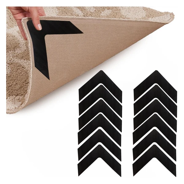 iPrimio NeverCurl V-Shape Rug Corner Gripper with weatherproof gel