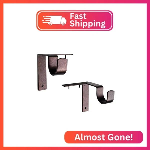 Kwik-Hang Damage-Free Tap-In Curtain Rod Brackets