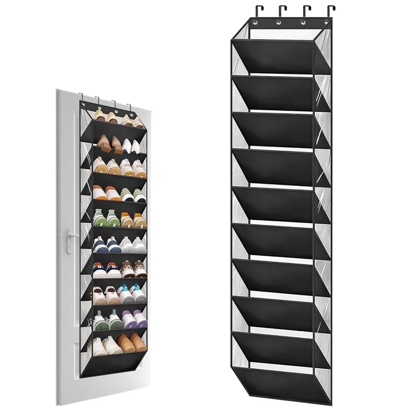 MISSLO Heavy Duty Over the Door Shoe Rack Deep Pockets