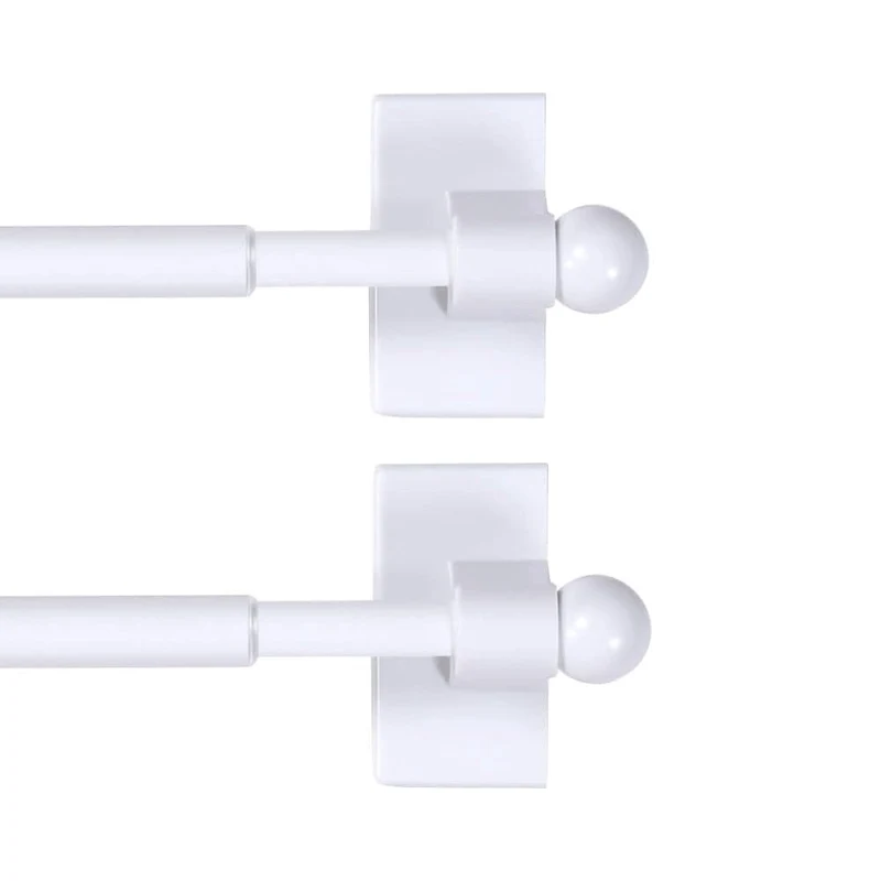 PrimeBeau Multi-Use Magnetic Curtain Rods 2-Pack for Sidelights and Doors