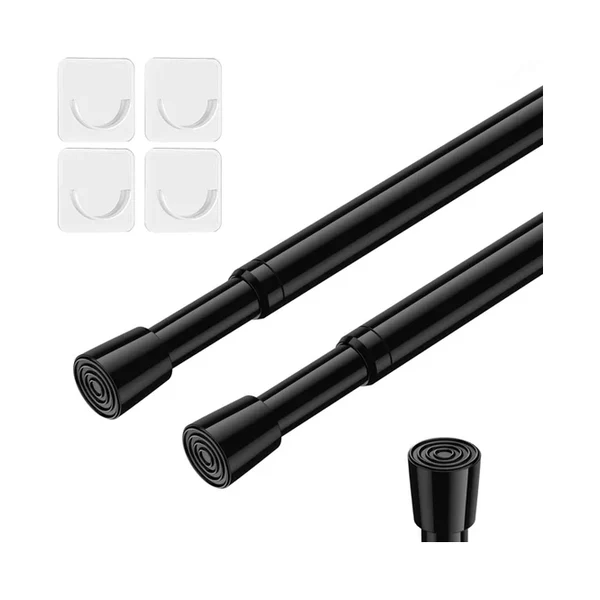 RoomDividersNow Premium Heavy-Duty End-Cap Tension Rod dividing studio apartment