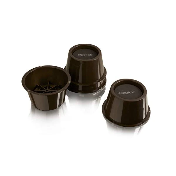 Slipstick CB654 2-Inch Bed and Furniture Caster Cup Riser in Chocolate Brown