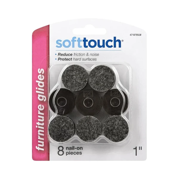 SoftTouch Heavy Duty Slip-Over Furniture Glides with Fused Felt Base for metal chair legs