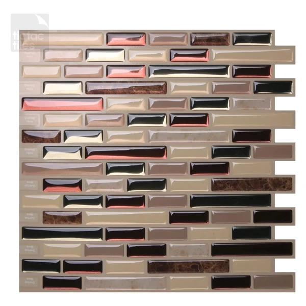 Tic Tac Tiles Premium Peel and Stick Backsplash Subway Tiles for Renters
