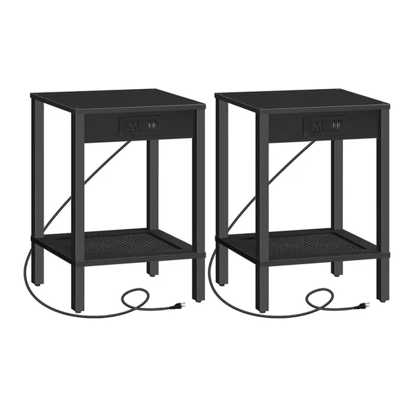 WLIVE Wall Mounted Floating Bedside Table with Storage Drawer