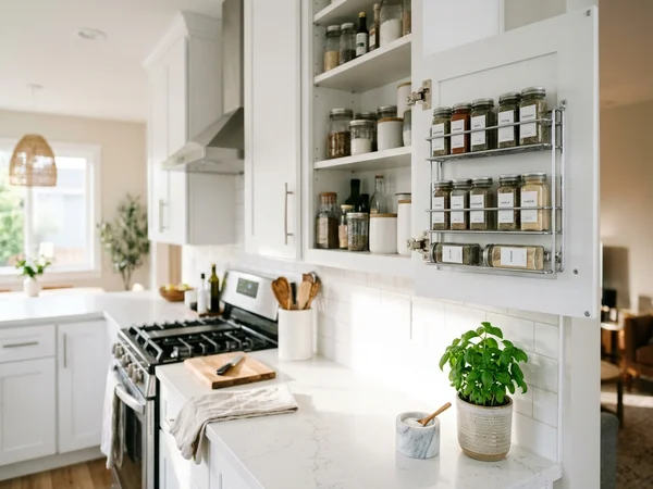 APEXCHIC Magnetic Stove Top Shelf with Silicone Liner
