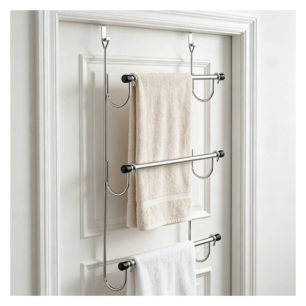 DecoBros Stainless Steel 3-Tier Over-the-Door Towel Rack
